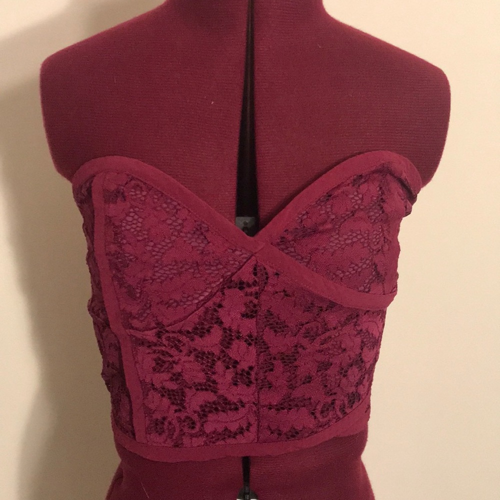 Free People Intimates Burgundy Bralette